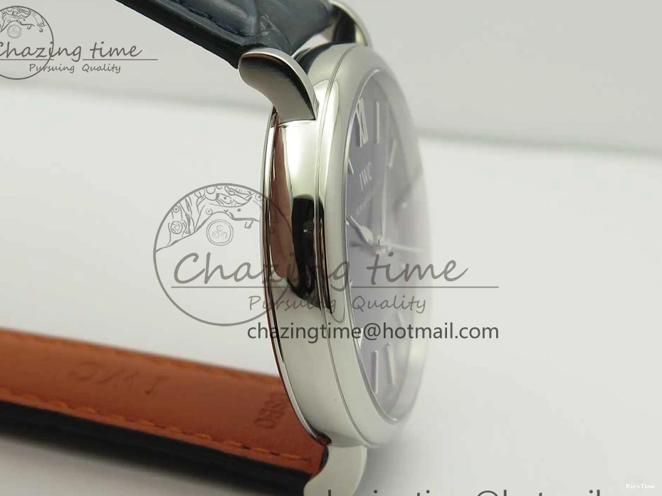 MIROTIME 0518 Portofino Automatic SS FKF 1:1 Best Edition Blue Dial on Blue Leather Strap A Cozy 7133